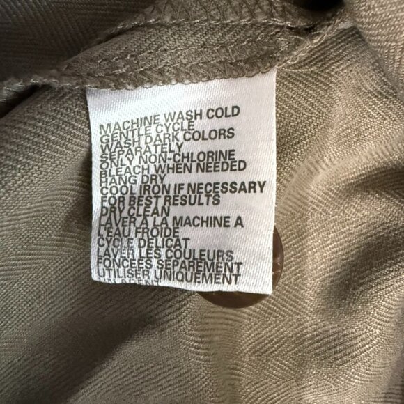 Tommy Bahama Olive Green 100% Silk Short Sleeve Button-Up Shirt - Size XL - Picture 10 of 13